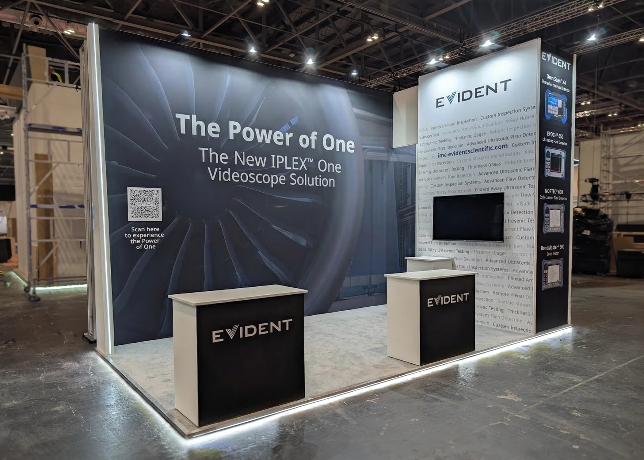 Evident exhibition stand at MRO Europe 2025